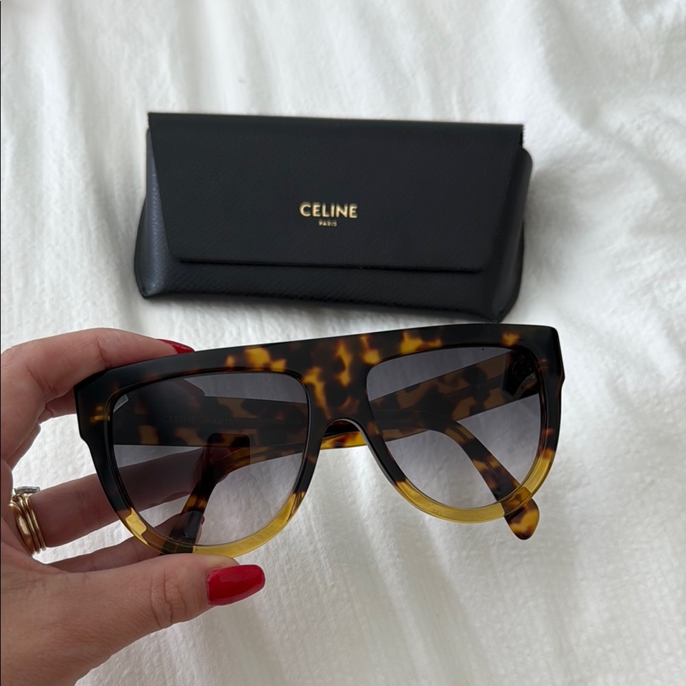 Celine tortoise oversized Havana sunglasses CL4001IN